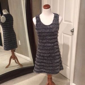 NWT Stylish Fury Gray Fully-Lined Mini Dress